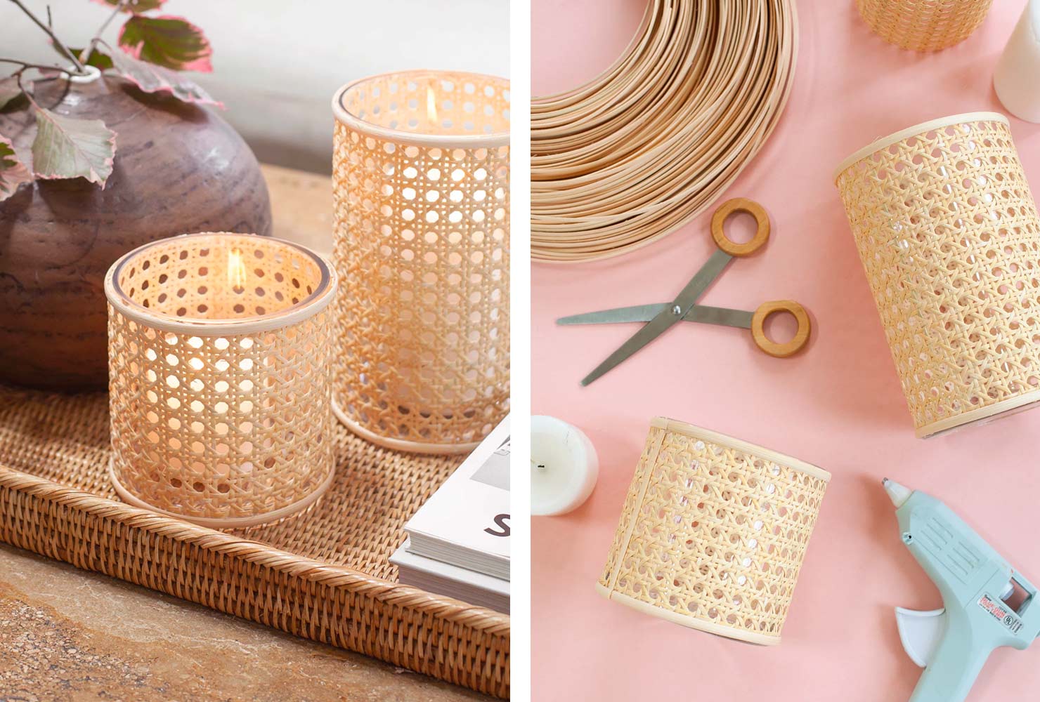 DIY candle holder.