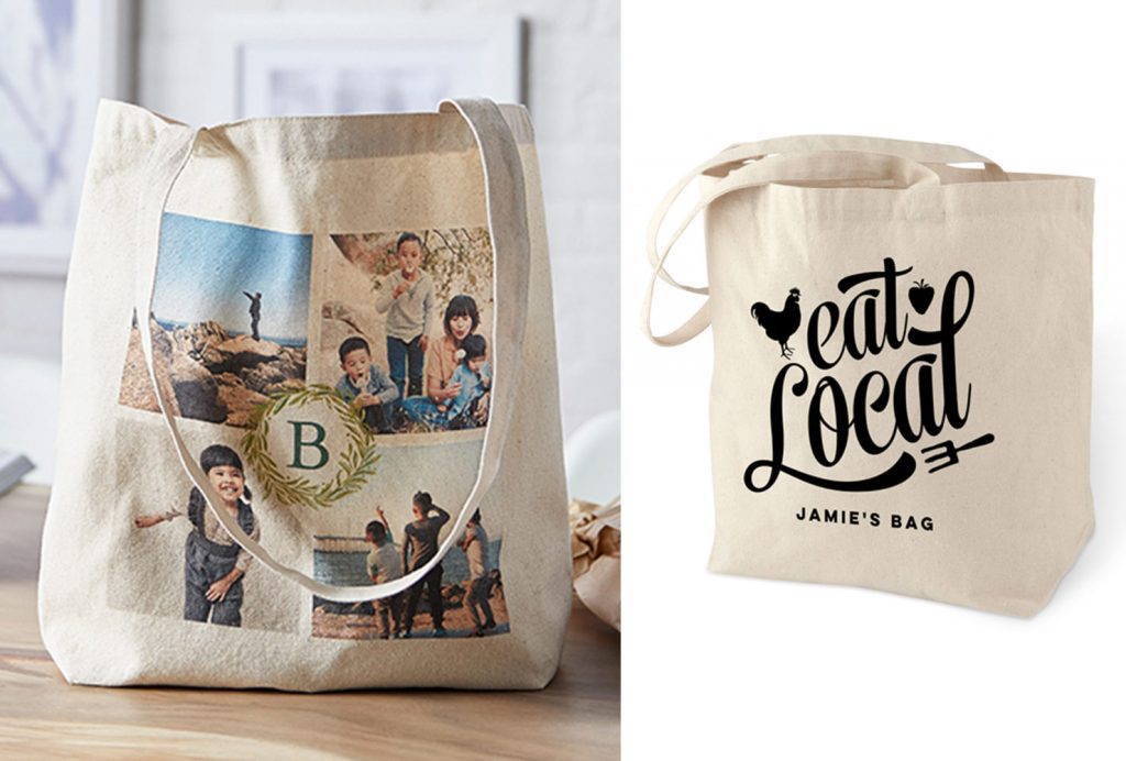 Cotton tote bags.