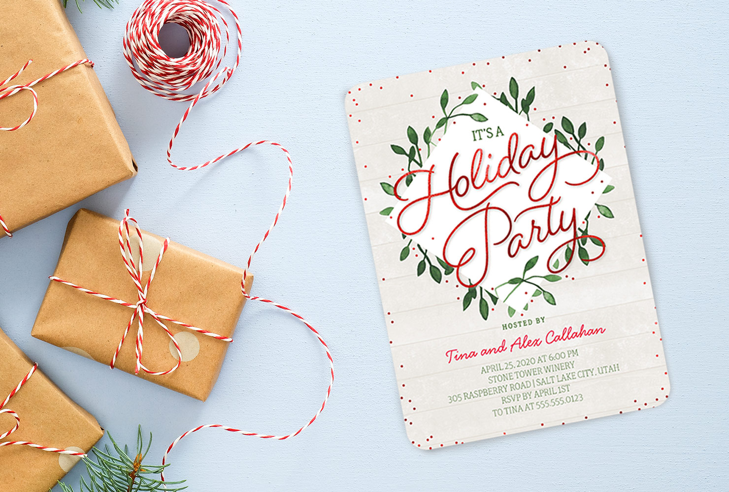 Holiday party invitation.