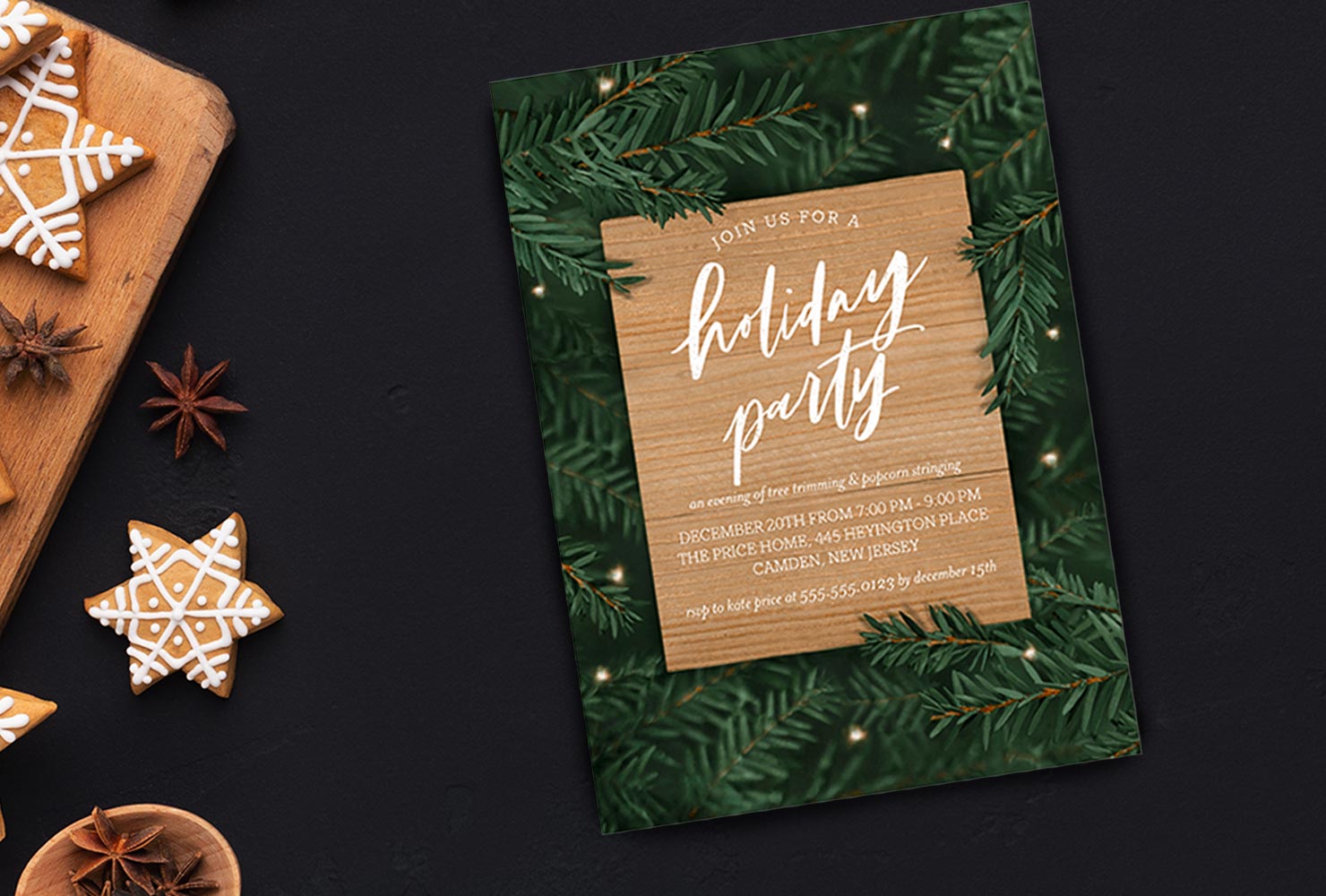 Holiday party invitation.