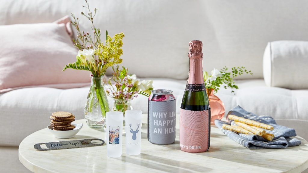 personalized drink sleeves and glassware for adults