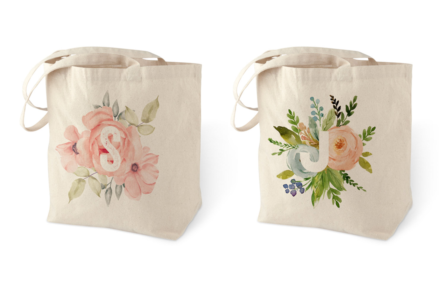 Floral patterned tote. 