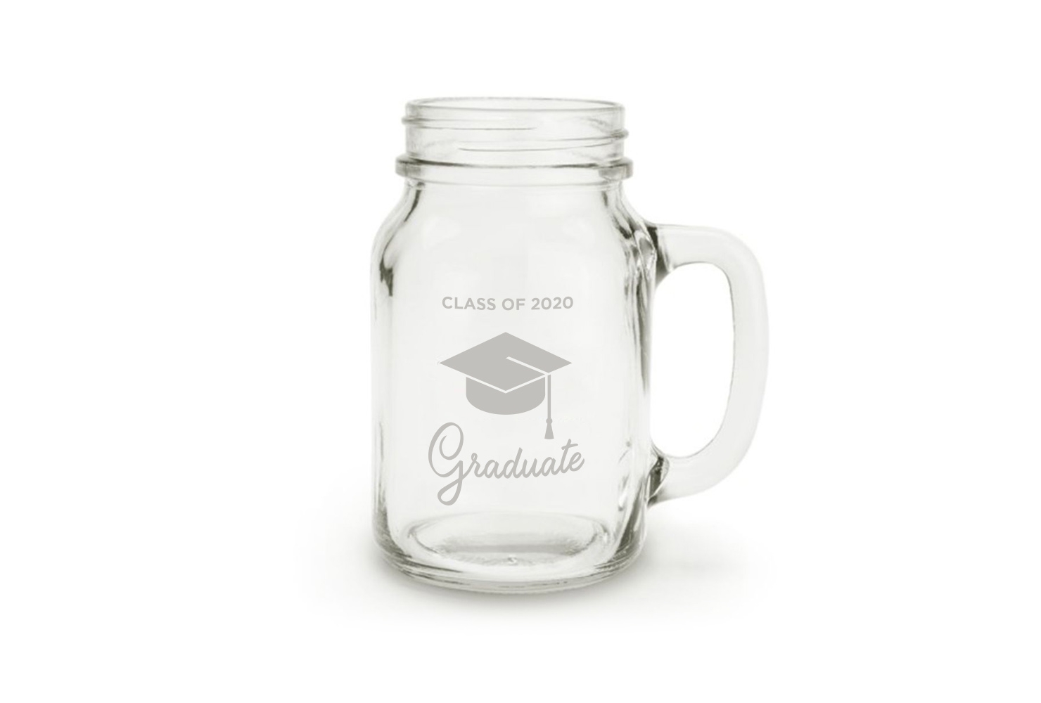 Monogrammed mason jar mug. 