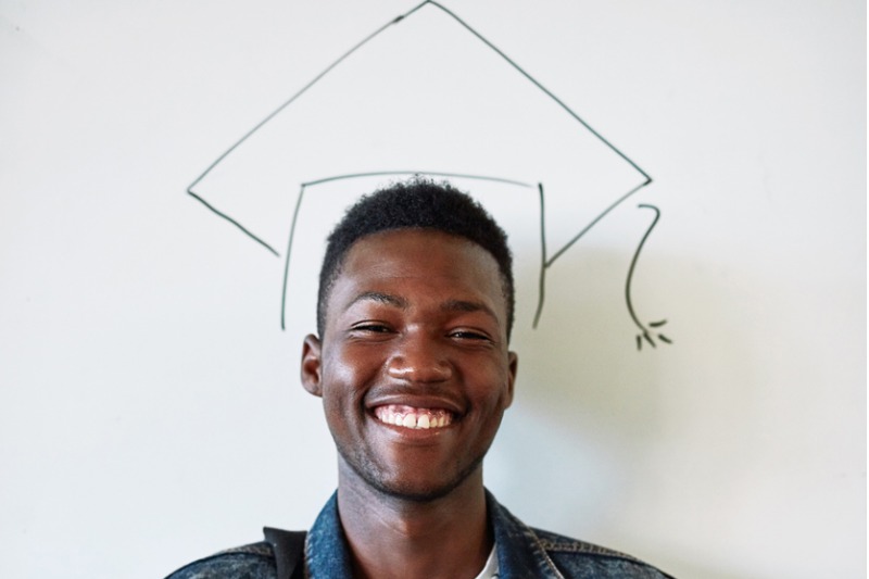 creative graduation photo